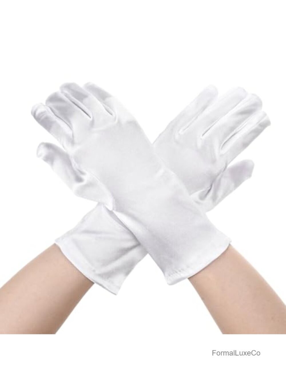 Womens Short Satin Gloves Wrist Length Formal Wedding Dress Up